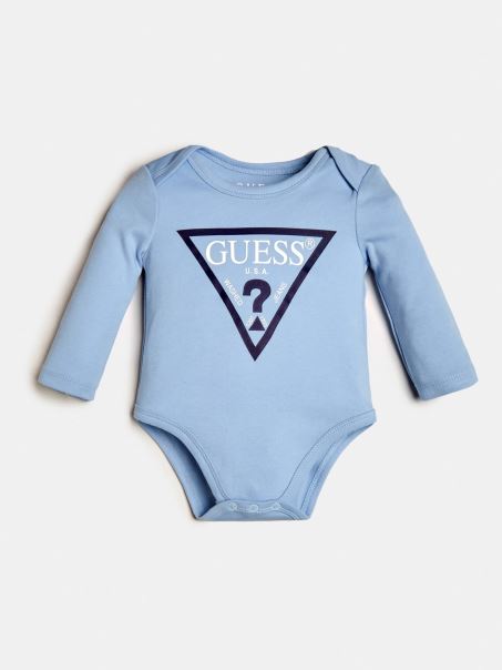 Guess Corpul Logo-ului Triunghi Albastru Deschis