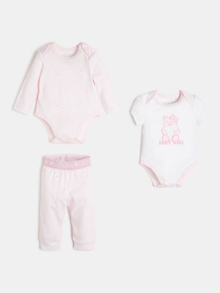 Guess Pack 2 Set De Corp și Pantaloni Roz Nou Tendință