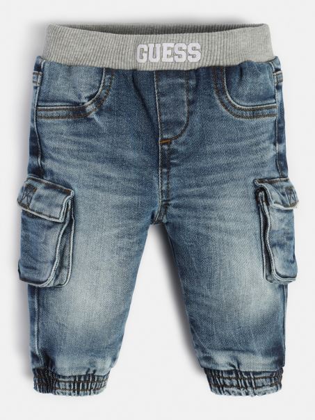 Pantalon Cargo Denim Guess Blue
