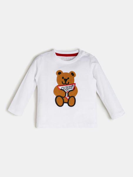 Tricou Cu Logo Alb Guess