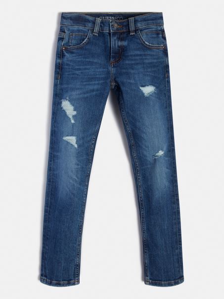 Fashion Blue Guess Skinny Fit Pantaloni Din Denim Nou Trend