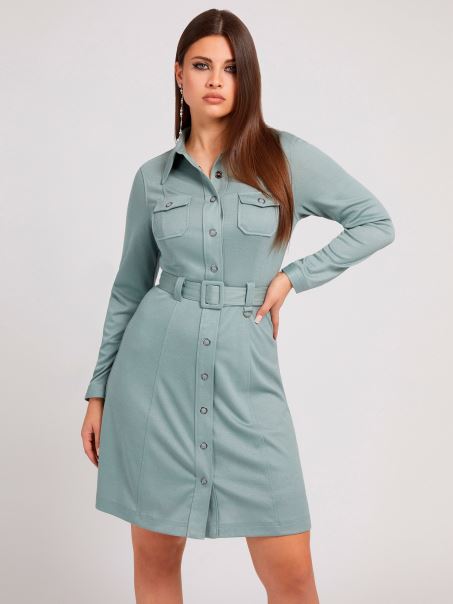 Rochie Chemisier Albastră Ghici