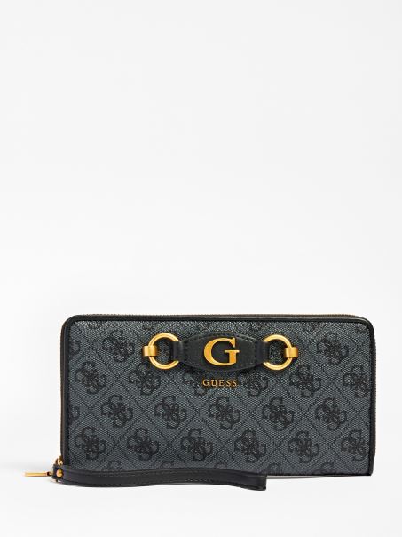 Portofel Maxi Cu Logo Izzy Gri 4g Guess