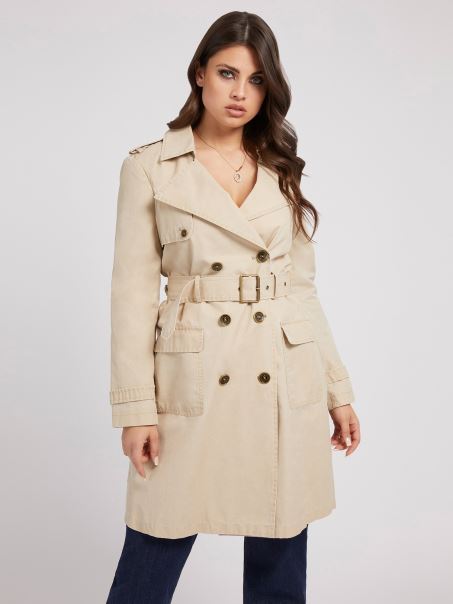 Trench Cu Centura Guess Bej