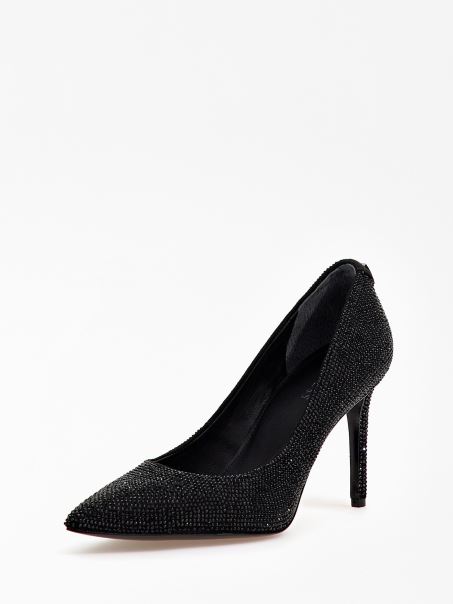 Pantofi De Curte Piera Strasuri Negri Guess