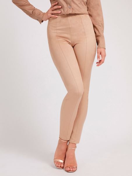 Jambiere Din Piele Intoarsa Artificiala Bej Guess