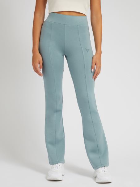 Guess Pantaloni Verzi Scuba Flare