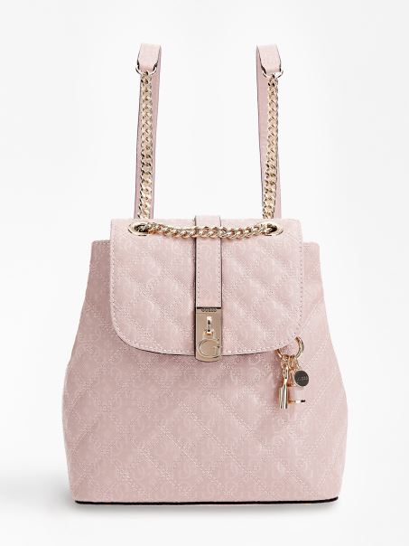 Mini Rucsac Logo Guess Pink Gaia 4g