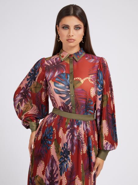 Guess All Over Cămașă Cu Imprimeu Fantezie Florală