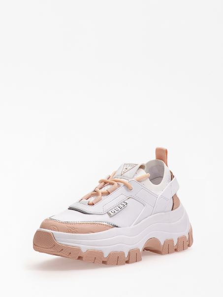 Pantofi De Alergare Cu Logo Braydin Alb Guess