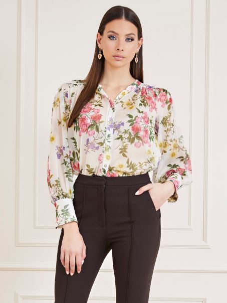 Marciano Bluză Cu Imprimeu Pe Tot Cuprinsul Fanteziei Florale Guess