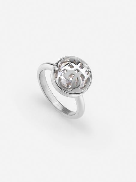 4g Logo Boule' Ring Guess Silver