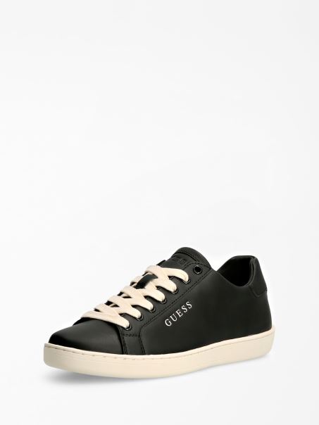 Adidași Guess Negru Rosalia Din Piele Naturală