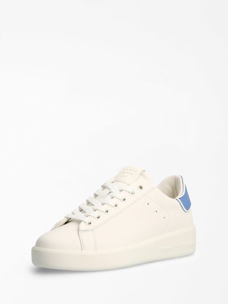 Adidași Guess Rockies Albastru Deschis Din Piele Naturală