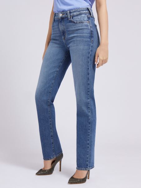 Pantalon Drept Denim Guess Blue