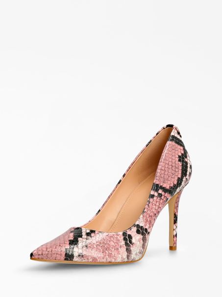 Pantof De Curte Cu Imprimeu Animal Guess Piera Roz