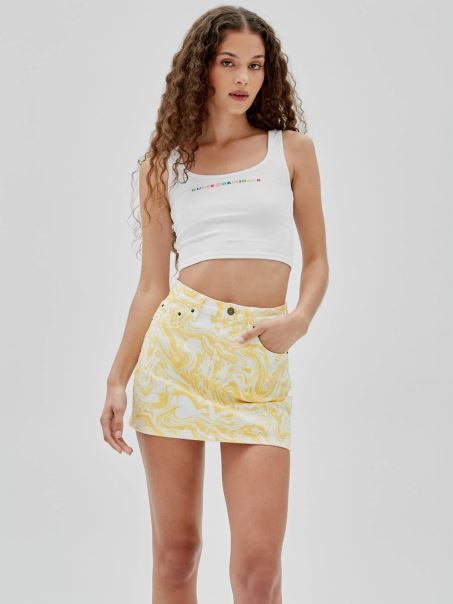 Maiou Guess Cu Logo Frontal Alb