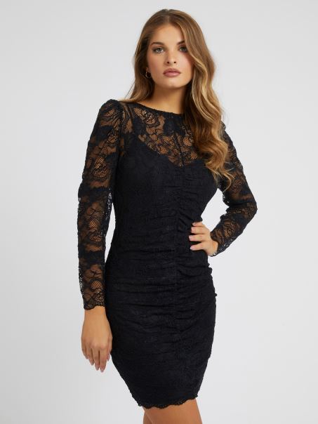 Rochie Din Dantela Guess Neagra