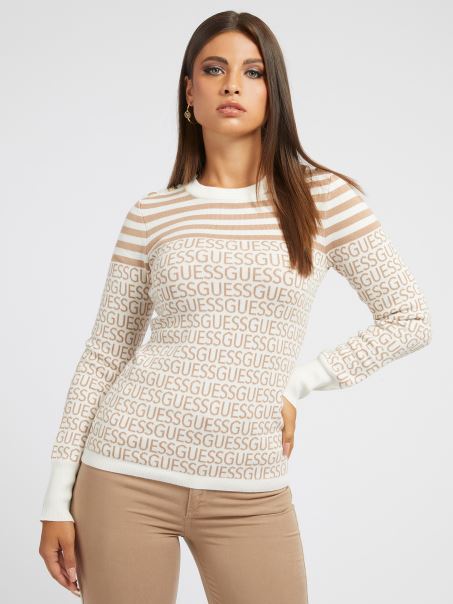 Pulover Cu Logo Guess Peste Tot