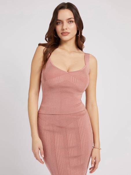 Guess Pulover Coasta Maiou Roz