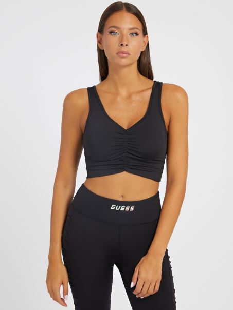 Drape Detaliu Active Sutien Negru Guess