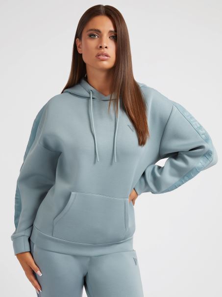 Hanorac Verde Cu Glugă Guess