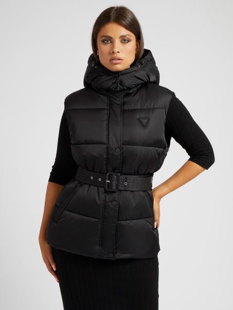 Guess Puffer Vest Negru