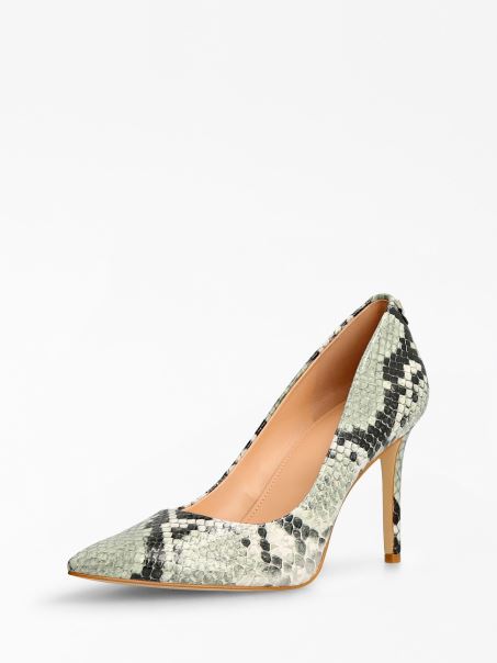 Pantof De Curte Cu Imprimeu Animal Piera Bej Guess