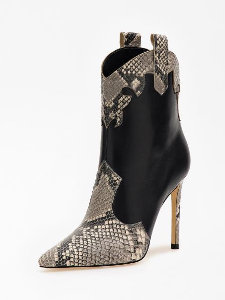 Botine Breann Din Piele Naturală Model Multicolor Guess