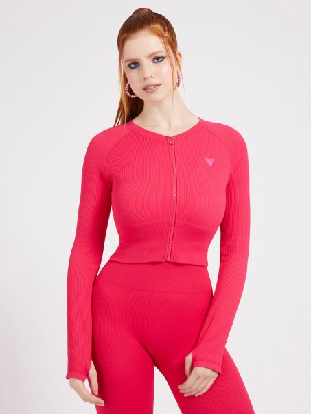 Coasta Roz Fără Sudură Active Top Guess