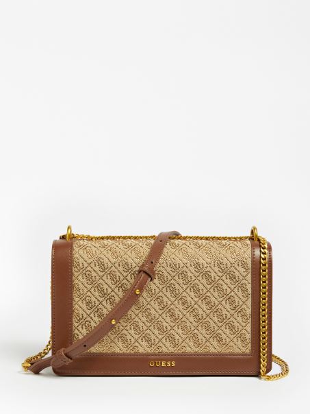 Geanta Crossbody Cu Logo Brilla 4g Bej Guess