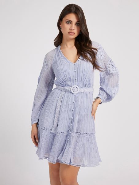 Rochie Brodata Liliac Ghici