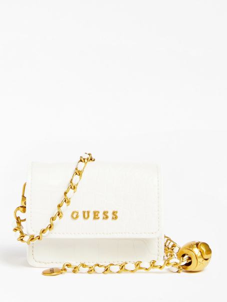 Geantă Crossbody Mini Cu Imprimeu Croco Guess