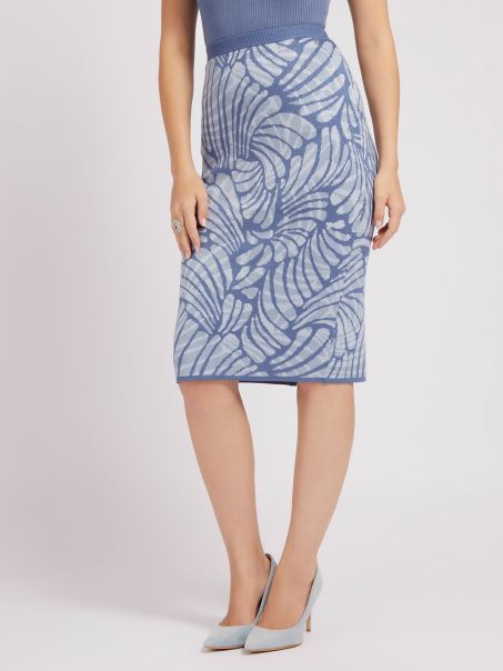 Fusta Jacquard Cu Pulover Multiplu Guess