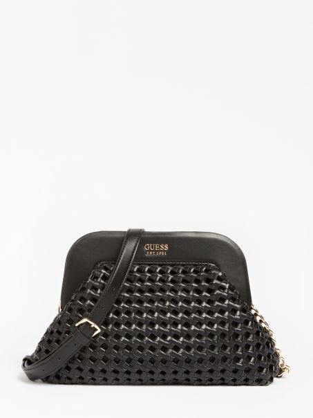 Clutch Guess Negru Sicilia Impletit