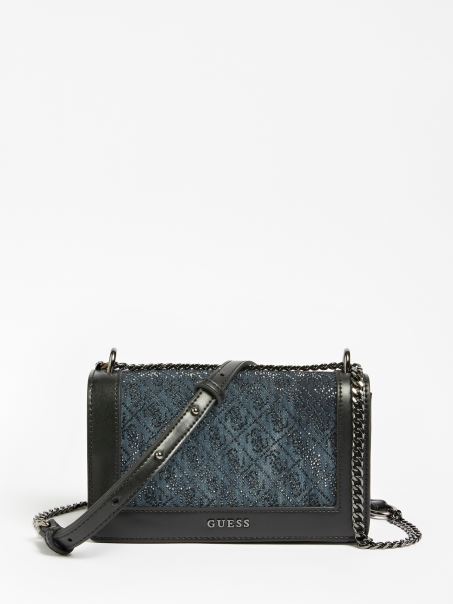 Geantă Crossbody Brilla 4g Logo Guess Negru