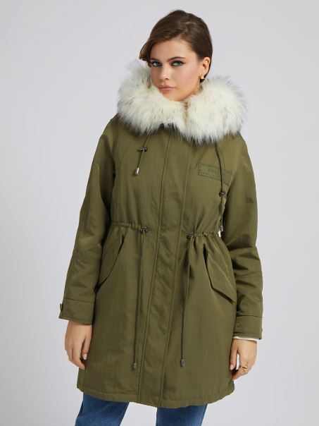 Guess Parka Transformabilă 3 în 1 Verde