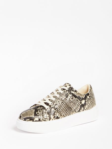 Pantofi Sport Hilan Cu Model Multicolor Guess Cu Imprimeu Piton