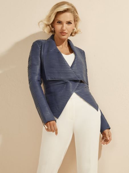 Geaca De Piele Marciano Guess Albastra