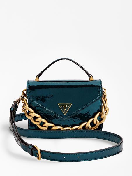 Geantă Micro Crossbody Pliată Retour Verde Guess