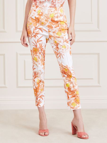 Pantalon Portocaliu Guess Marciano Slim Fit