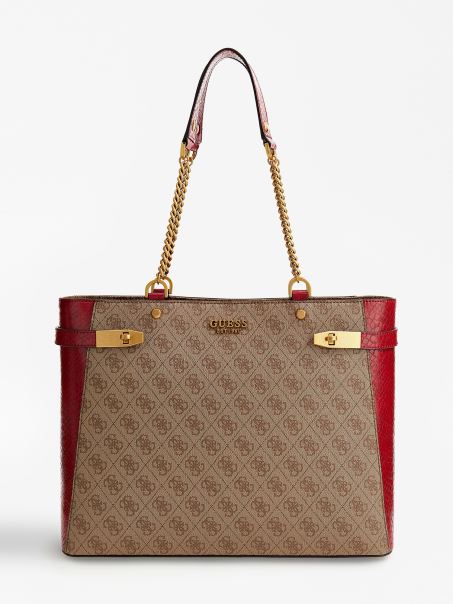 Zadie 4g Logo Shopper Rosu Guess