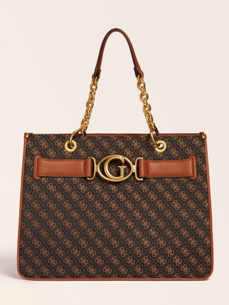 Maro închis Guess Aileen 4g Logo Shopper