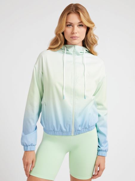 Guess Jacket Verde Cu Gradient Multicolor