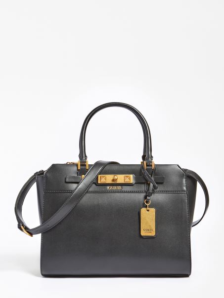 Geantă De Mână Rafie Neagră Guess
