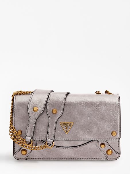 Amantea Mini Geanta Crossbody Guess Gri Inchis