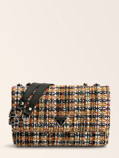 Geantă Crossbody Cessily Tweed Maro Multi Guess