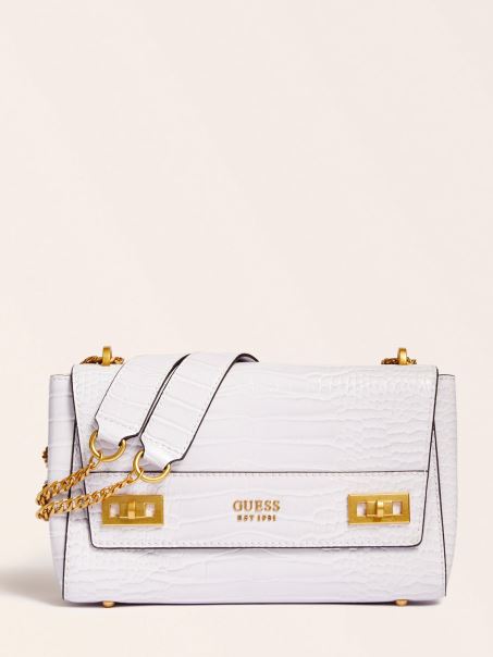 Crossbody Cu Imprimeu Croco Katey Lila Guess