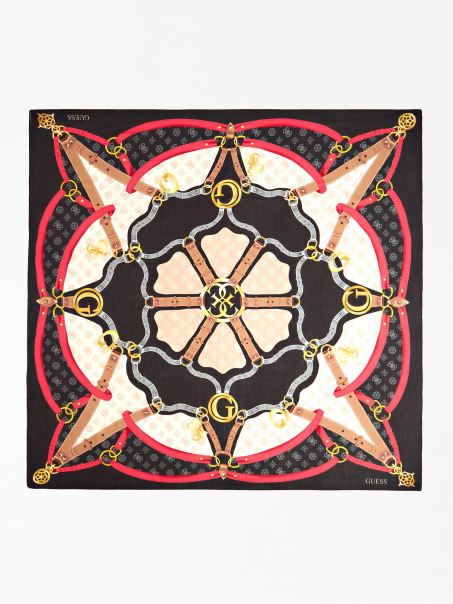 4g Bujor Logo Kefiah Negru Multi Guess