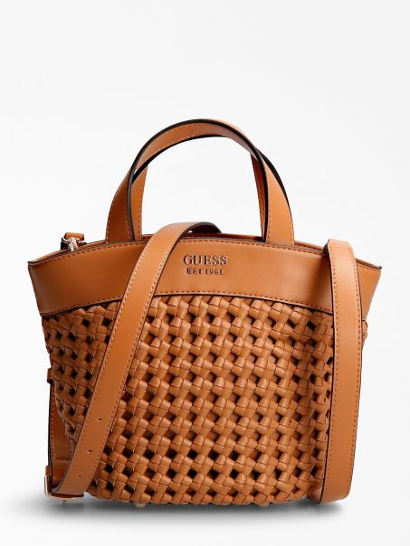 Mini Shopper Impletit Sicilia Guess Brown